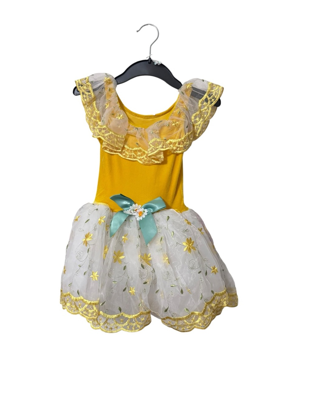 Revolution Daisy A Day Floral Tulle Kids Costume Dress Medium